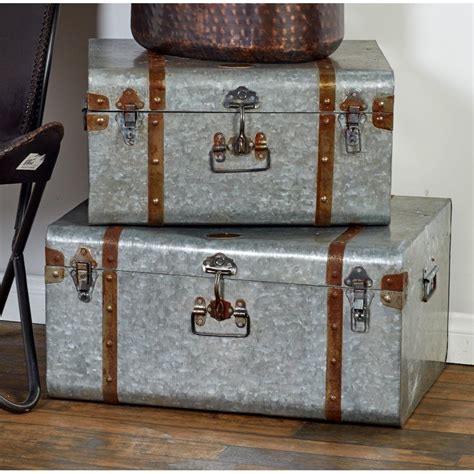 old metal trunk box|decorative metal storage trunk.